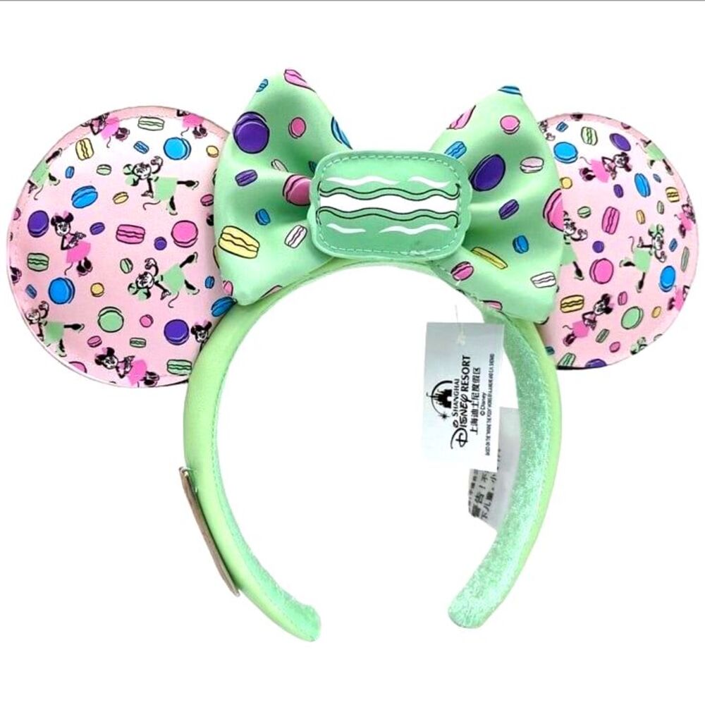 Loungefly Disney Parks Pastel Macaroon Paris City Minnie Mouse Ears Headband